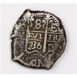 Potosi, Bolivia, cob 8 reales, 1736E.