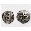 Image 2 : Lot of two Potosi, Bolivia, cob minors: 4R 1771(V-Y) and 2R 1725Y (Louis I).