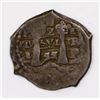 Image 1 : Potosi, Bolivia, cob 2 reales, 1655E, H at top.