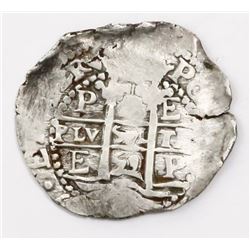 Potosi, Bolivia, cob 2 reales, 1659E.