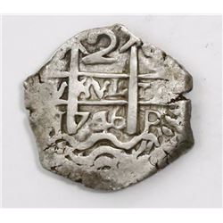 Potosi, Bolivia, cob 2 reales, 1746q.