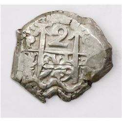 Potosi, Bolivia, cob 2 reales, 1749q.