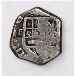 Seville, Spain, cob 1 real, 1627, assayer not visible, rare.