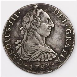 Potosi, Bolivia, bust 8 reales, Charles III, 1783PR.