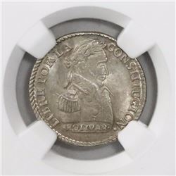 Potosi, Bolivia, 1 sol, 1830JL, encapsulated NGC MS 64.