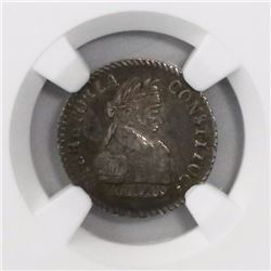 Potosi, Bolivia, 1/2 sol, 1829JM, encapsulated NGC AU 53.