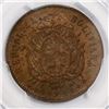 Image 1 : Bolivia, bronze essai 2 centavos, 1883EG, encapsulated PCGS SP64RB.