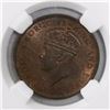 Image 1 : Lot of two British Honduras bronze 1c, George VI, in NGC slabs: 1939 MS 64 RB and 1944 MS 62 BN.