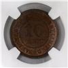 Image 2 : British North Borneo, proof copper 10 cents token, Sandakan Tobacco Company Limited, late 1800s, enc