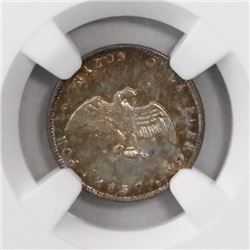 Santiago, Chile, 1/2 decimo, 1857, encapsulated NGC MS 63.