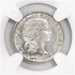 Bogota, Colombia (struck in Brussels), 10 centavos, 1897, encapsulated NGC MS 65, finest known in NG