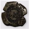 Image 2 : Costa Rica, 2 reales, 1846JB counterstamp (Type V) on a Potosi, Bolivia, cob 2 reales, 1742P.