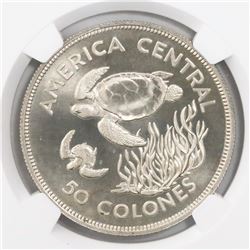 Costa Rica, 50 colones, 1974, Conservation / Sea Turtle, encapsulated NGC MS 67, ex-Richard Stuart (