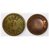 Image 1 : Lot of two Costa Rica brass hacienda tokens, pre-1878 and 1904.