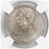 Image 1 : Danish West Indies, 20 cents, Christian IX, 1905, encapsulated NGC AU details / surface hairlines.