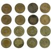 Image 1 : Lot of eight Dominican Republic, bronze 1/4R, 1844 and 1848.