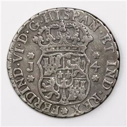 Guatemala, pillar 4 reales, Ferdinand VI, 1757J, ex-Richard Stuart.