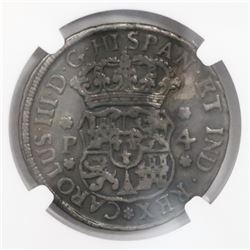 Guatemala, pillar 4 reales, Charles III, 1769P, encapsulated NGC VF details / mount removed, ex-Rich