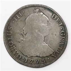 Guatemala, bust 8 reales, Charles III, 1773P, ex-Richard Stuart.