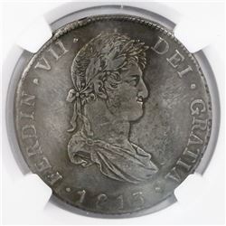Guatemala, bust 8 reales, Ferdinand VII, 1813M, encapsulated NGC AU 50, ex-Richard Stuart (designate