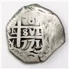 Image 1 : Guatemala, 8 reales, sun-over-mountains countermark (Type II, 1839) on a Potosi, Bolivia, cob 8 real