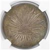 Image 1 : Mexico City, Mexico, cap-and-rays 8 reales, 1876BH, encapsulated NGC MS 63.