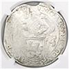 Image 2 : West Friesland, United Netherlands, "lion" daalder, 1647, encapsulated NGC AU 58.