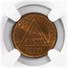 Image 1 : Nicaragua (Philadelphia mint), bronze 1/2 centavo, 1924, encapsulated NGC MS 65 RB, ex-Richard Stuar