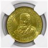 Image 1 : Nicaragua, brass 5 centavos, 1943, encapsulated NGC MS 67, finest known in NGC census, ex-Richard St