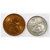 Image 1 : Lot of two Panama coins of 1940: copper-nickel 2-1/2 centesimos; bronze 1-1/4 centesimos; ex-Richard