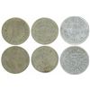 Image 1 : Study group of three Colon, Panama, merchant tokens, Lum Chang Long & Co., nickel 5 cents, 1850s-188