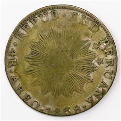 Arequipa, Peru (Republic of South Peru), 4 reales, 1838MV, ex-Almanzar.