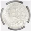 Image 2 : Lima, Peru, 1 sol, 1893TF, Arabic date, encapsulated NGC MS 62.