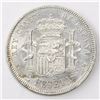 Image 2 : Madrid, Spain, 2 pesetas, Alfonso XII, 1884MS-M, with 18-84 in stars.