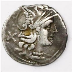 Roman, Republic, AR denarius, P. Aelius Paetus, 138 BC, Rome mint.