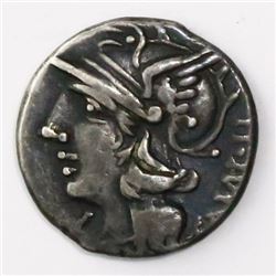 Roman, Republic, AR denarius, M. Baebius Q.f. Tampilus, 137 BC, Rome mint.