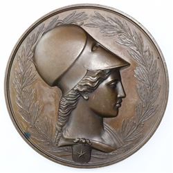 Chile, large bronze medal, International Exposition, 1875, by Dubois.