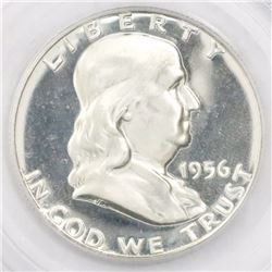 USA (Philadelphia mint), proof half dollar Franklin, 1956, type two, encapsulated PCGS PR 68 CAM.