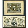 Image 1 : Lot of two USA (Washington, D.C.), fractional specimen notes, 3-3-1863, uniface.
