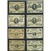 Image 1 : Lot of eight USA (Washington, D.C.), fractional notes, 3-3-1863, third series.