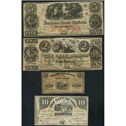 Lot of seven New York notes, 1862-64.