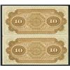 Image 2 : Gualeguaychu, Argentina, Banco Oxandeburu y Garbino, uncut pair 10 pesos bolivianos remainders, 2-1-