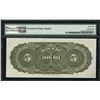 Image 2 : San Jose, Costa Rica, Banco de Costa Rica, remainder 5 pesos, 1-4-1899, certified PMG Gem UNC 65 EPQ