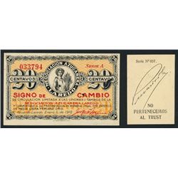 Lot of two Latin American company scrip, ca. 1910s.