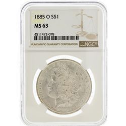 1885-O NGC MS63 Morgan Silver Dollar