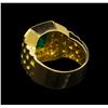 Image 3 : 4.80 ctw Emerald and Diamond Ring - 18KT Yellow Gold