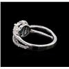 Image 3 : 1.40 ctw Fancy Blue Diamond Ring - 14KT White Gold