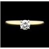 Image 2 : 0.30 ctw Diamond Solitaire Ring - 14KT Yellow Gold