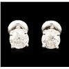 Image 1 : 14KT White Gold 1.47 ctw Diamond Stud Earrings