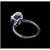 Image 3 : 2.20 ctw Tanzanite and Diamond Ring - 14KT White Gold